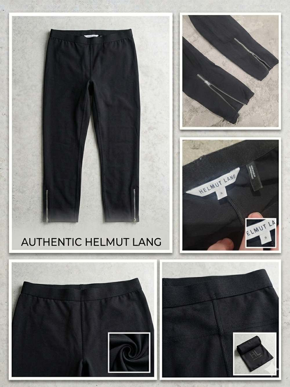 Helmut Lang Black High-Rise Stretch Leggings